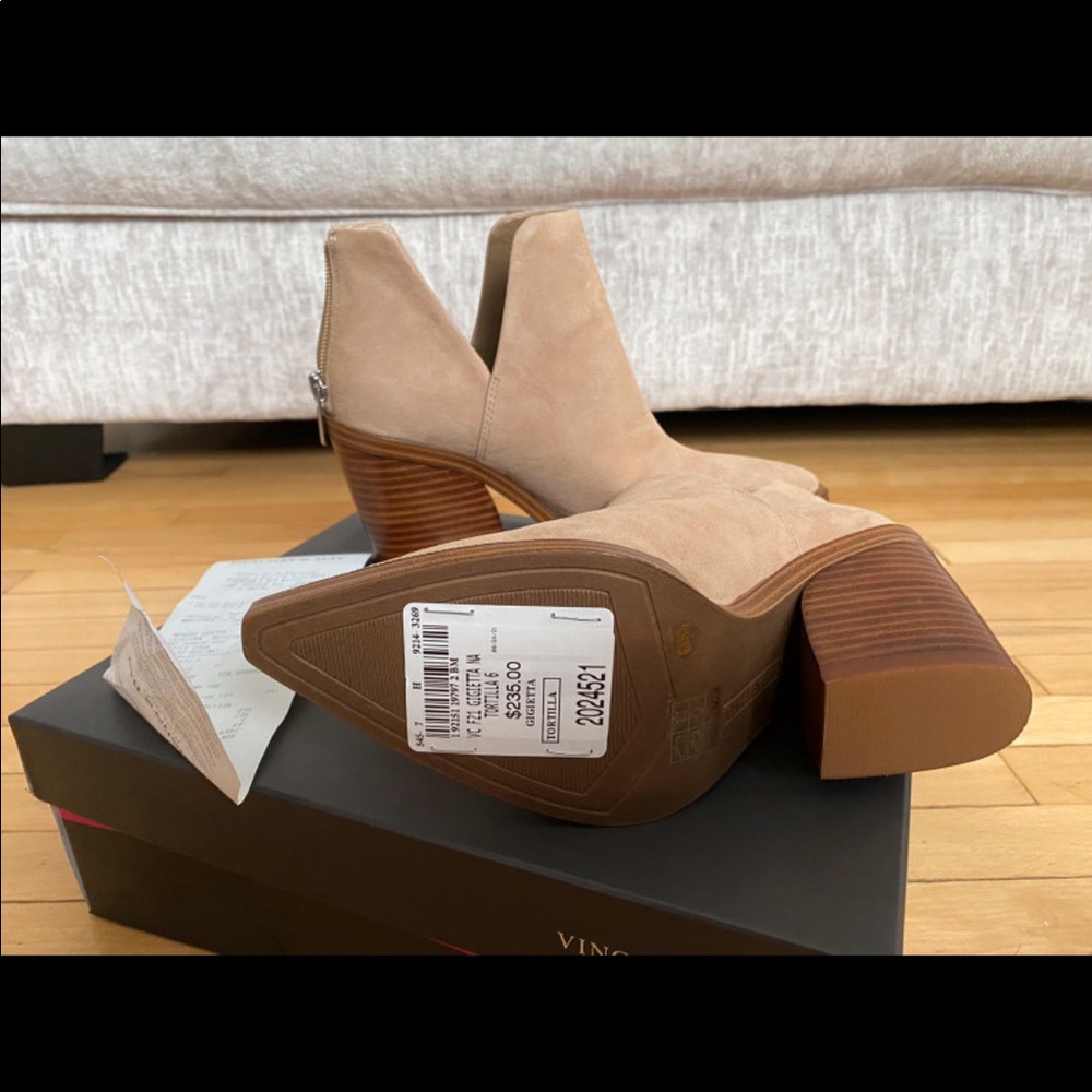 Vince Camuto booties
Brand new, size 6
$235 plus tax
Will sale for $160